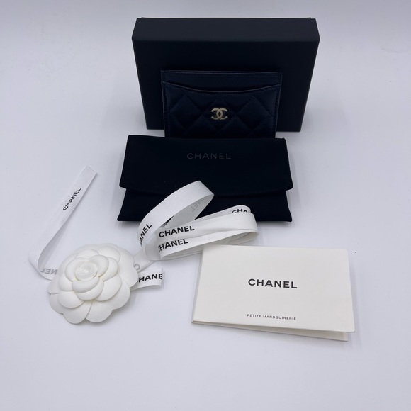 Chanel Classic Card Holder Navy y Rose Gold - Picture 3 of 5
